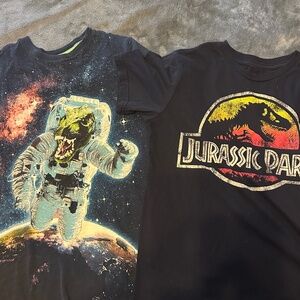 Two middle school aged tee's Size 14/16 Wonder nation and Jurassic World